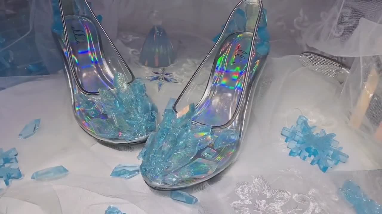 elsa glass shoes