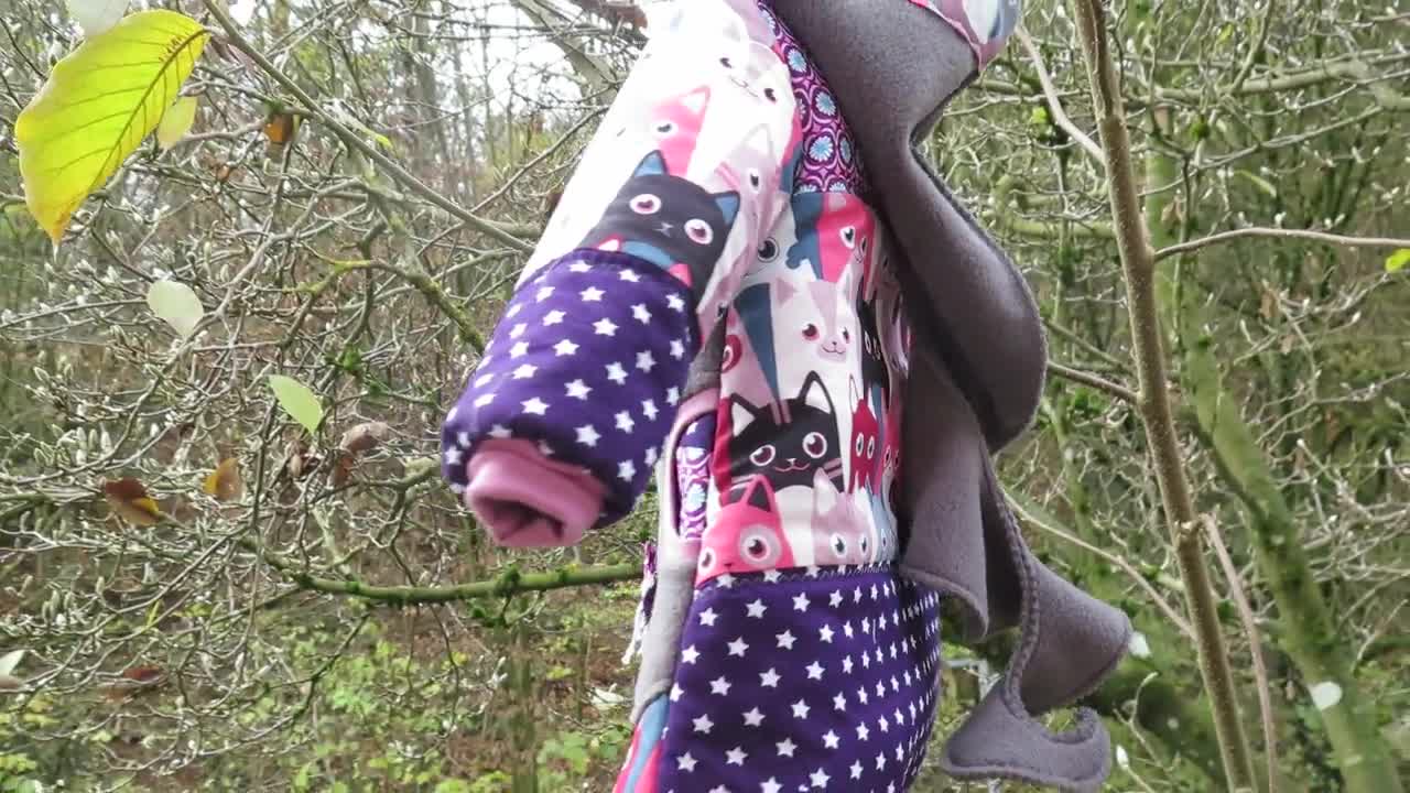 Abrigo de patchwork hecho de tela deseable edredón, Ropa Ropa para niña Chaquetas y abrigos zipfeljacke chaqueta zipfelmantel 