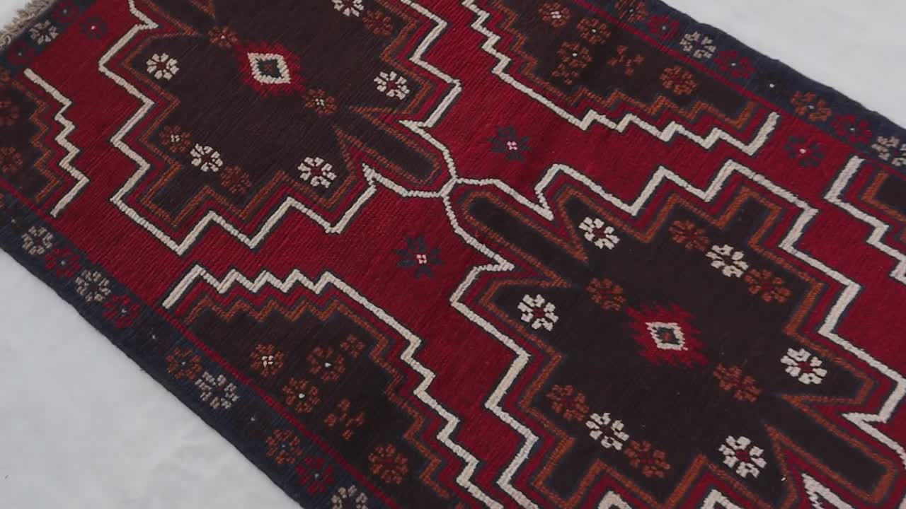 Gorgeous afghan handmade vintage tribal turkmen rug floor rug baluchi rug nomad rug Code /#K1679