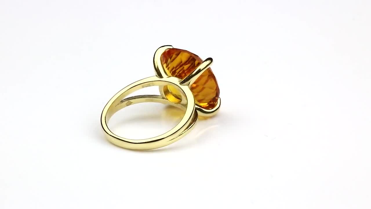 Heated Citrine in 925 Sterling Silver Citrine Ring for Special Occasions and Everyday Wear Free Box Elegant November Birthstone Ring by Anemone Jewelry Handcrafted Birthstone Rings for Women 