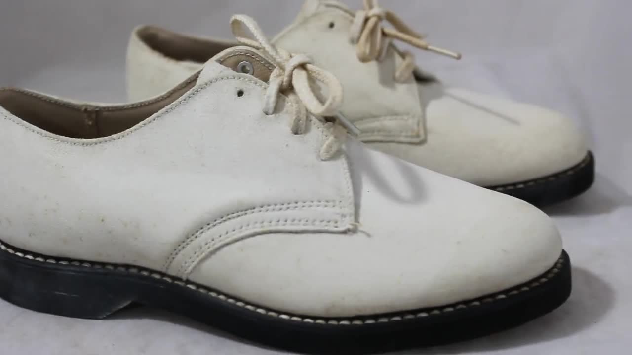 50s 60s Boys Sueded Leather Oxford Shoes Little Kid Size 10 Lace Up Preppy Footwear Shoes Boys Shoes Oxfords & Wingtips Toddler Boy's White Dress Shoes NIB Deadstock 