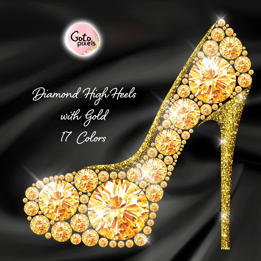 yellow diamond heels