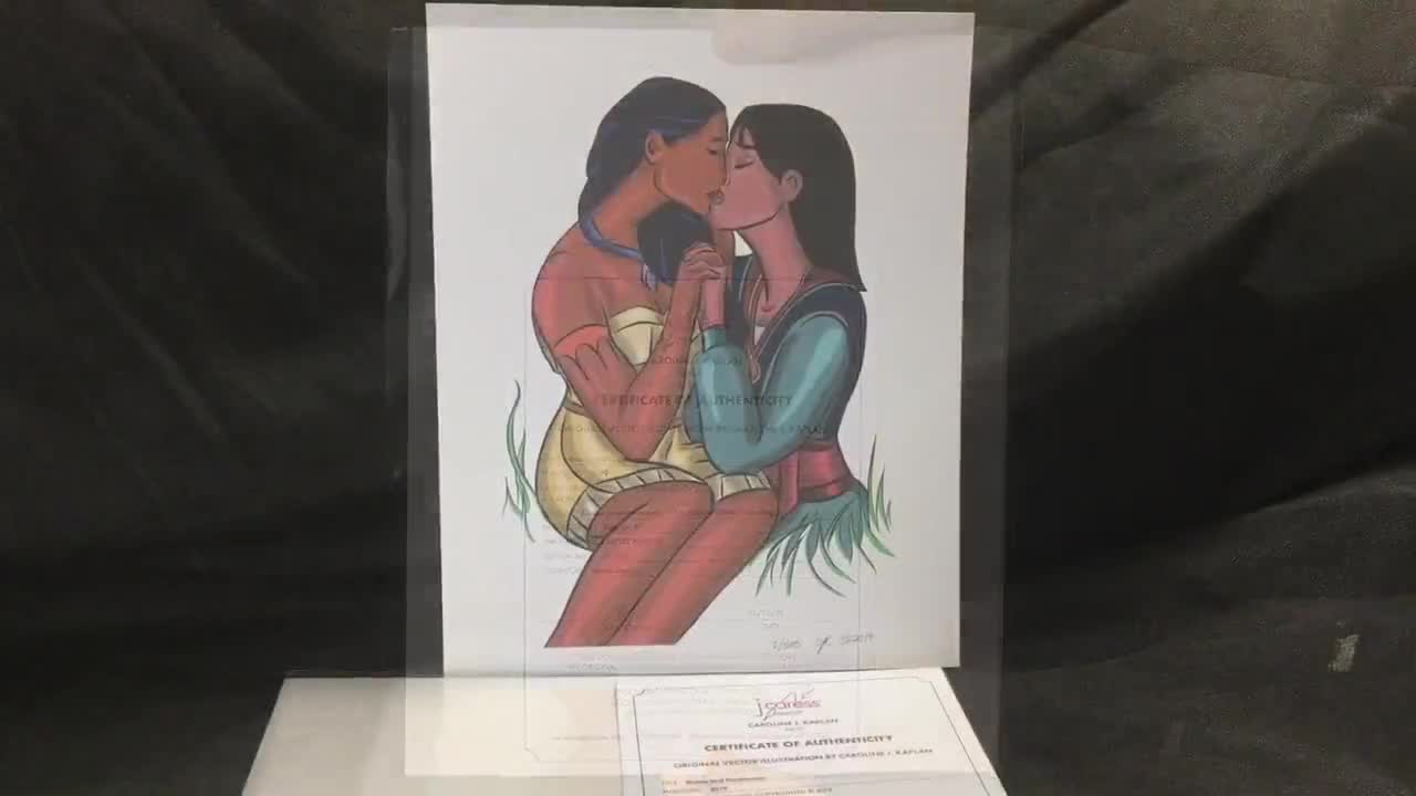Pocahontas Lesbian Hentai - Pocahontas and Mulan Lesbian Couple Disney Fan Art Available - Etsy Israel