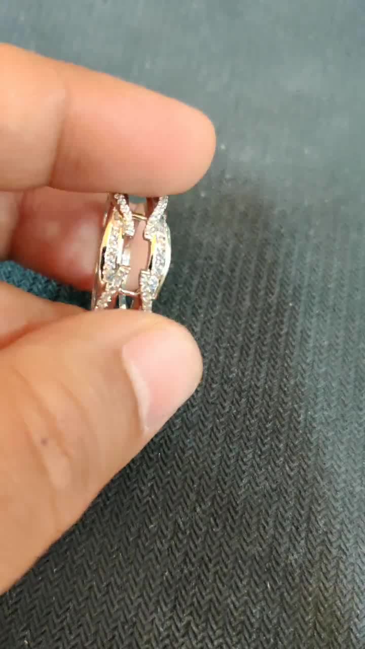 1.64 Ct Sim Diamond 14K White Gold Fn Halo Style Semi Mount Engagement Ring 