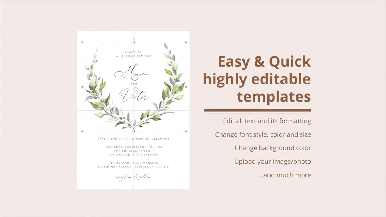 Blush Pink Baptism Invitation Template Printable First Holy - Etsy