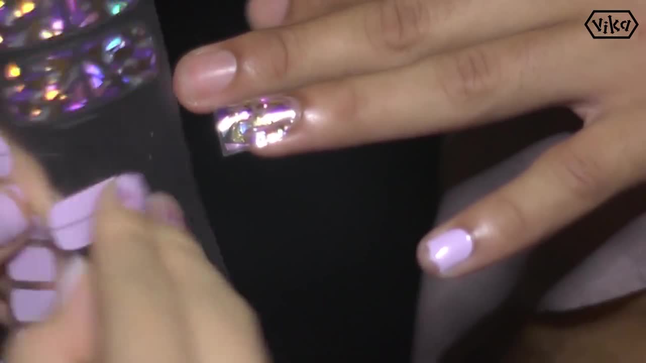 Mother of Pearl Nail Art / Diagonal French Nail / 8F24 Dream - Etsy