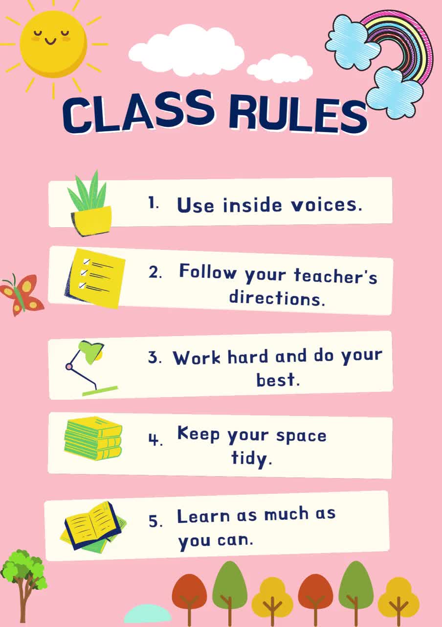 Printable kindergarten classroom rules