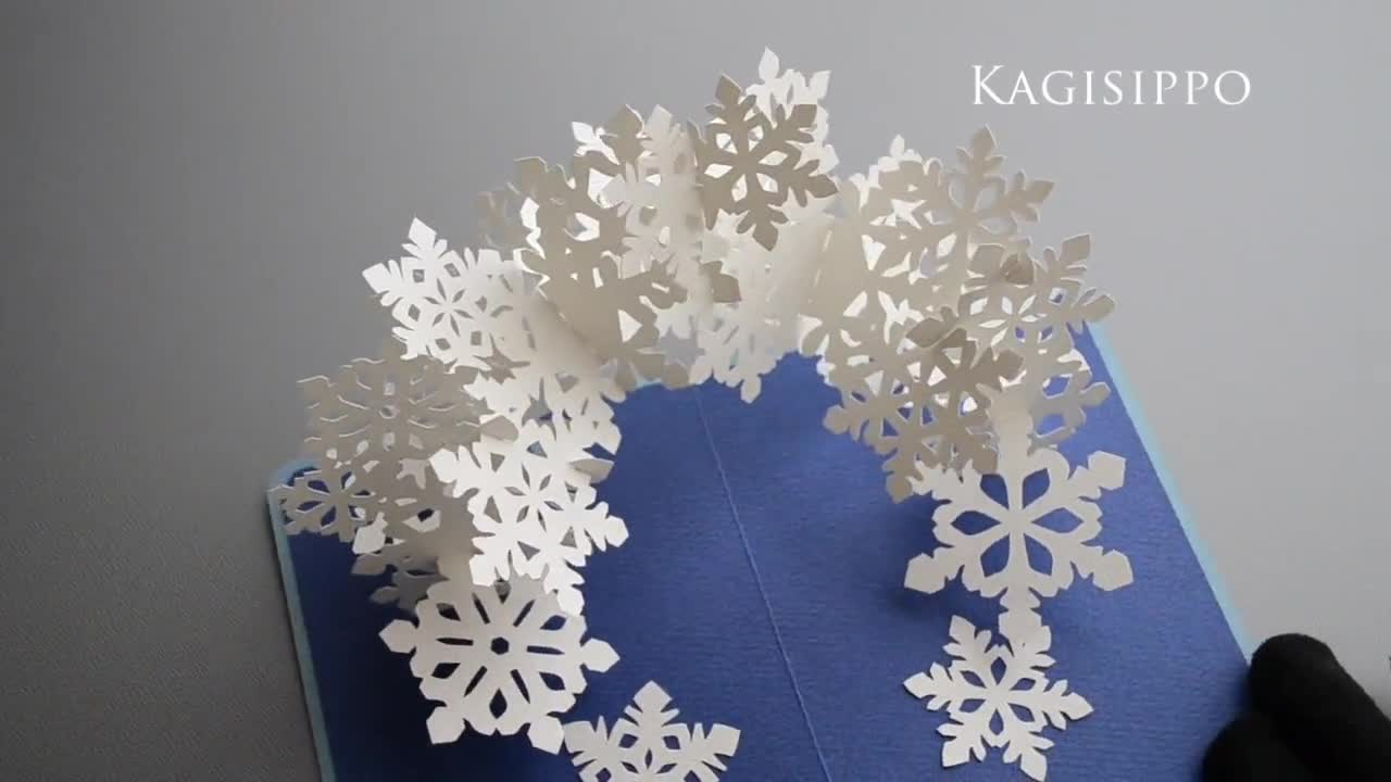 Pattern__pop-up Card_snowflakes 