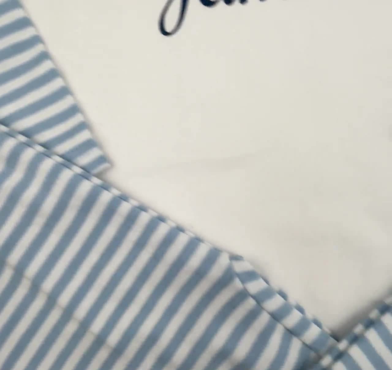 Personalised Blue and White Striped Prince Pyjamas Clothing Boys Clothing Pyjamas & Robes Pyjamas 