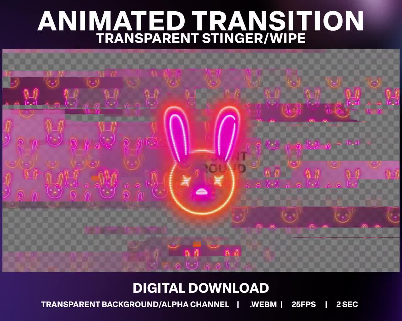 Neon Easter Glitch Animated Stream Pack VHS Noise Easter - Etsy