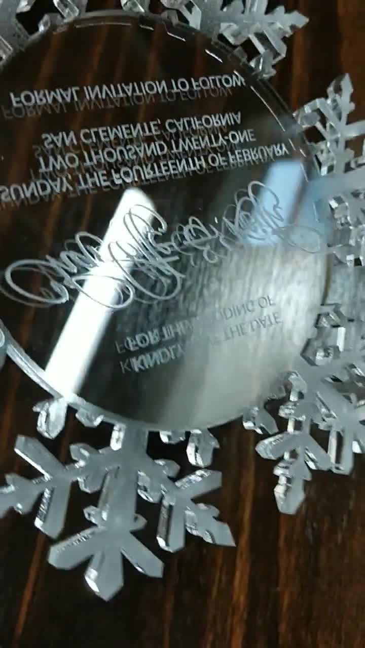 Personalised Snowflake Any Colour Wedding Evening Day Reception Invitesx12 H0725 