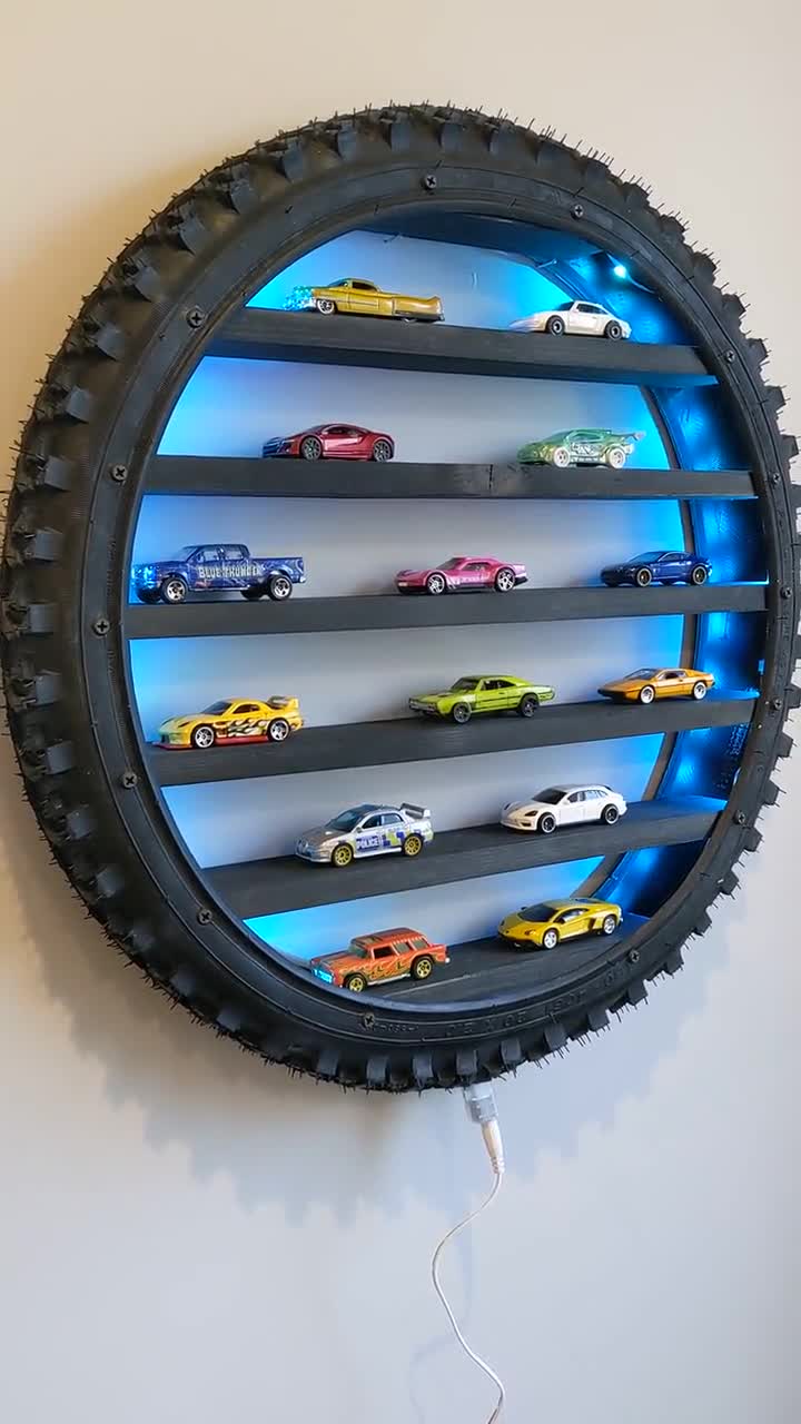 hot wheels tire shelf