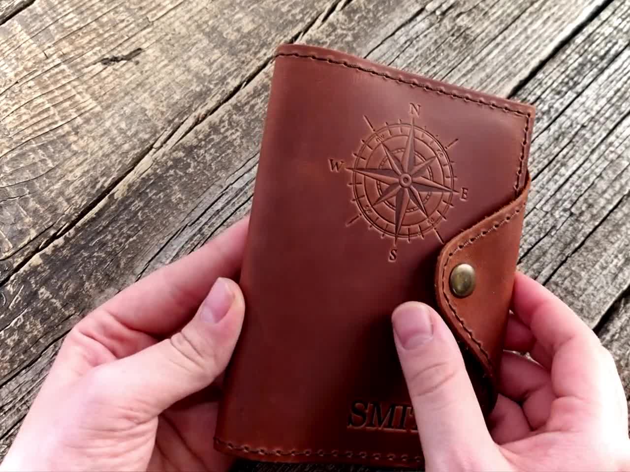 Natural Full Grain Leather Tassen & portemonnees Bagage & Reizen Reisportefeuilles Minimalist Passport Cover 