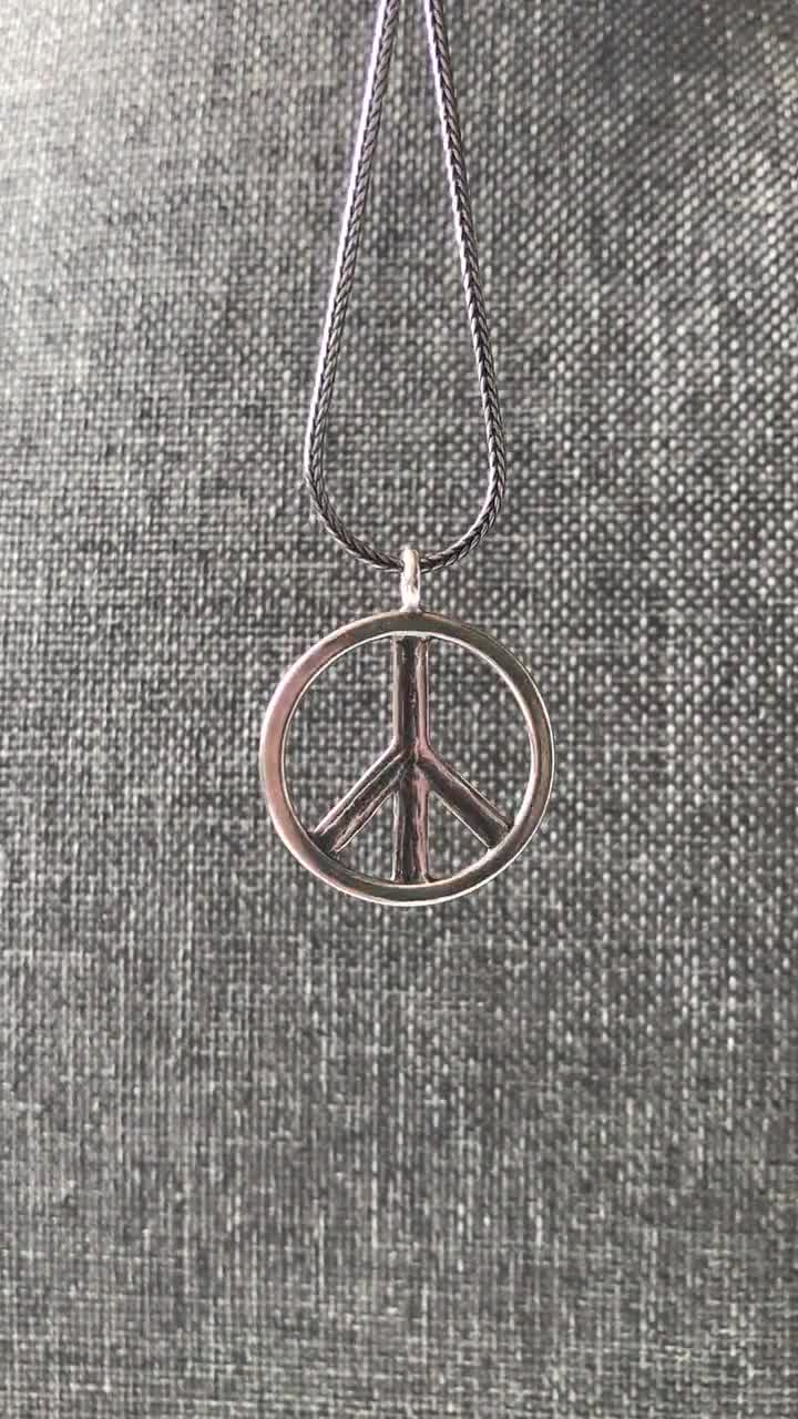 Sterling Silver Reversible Peace Sign 