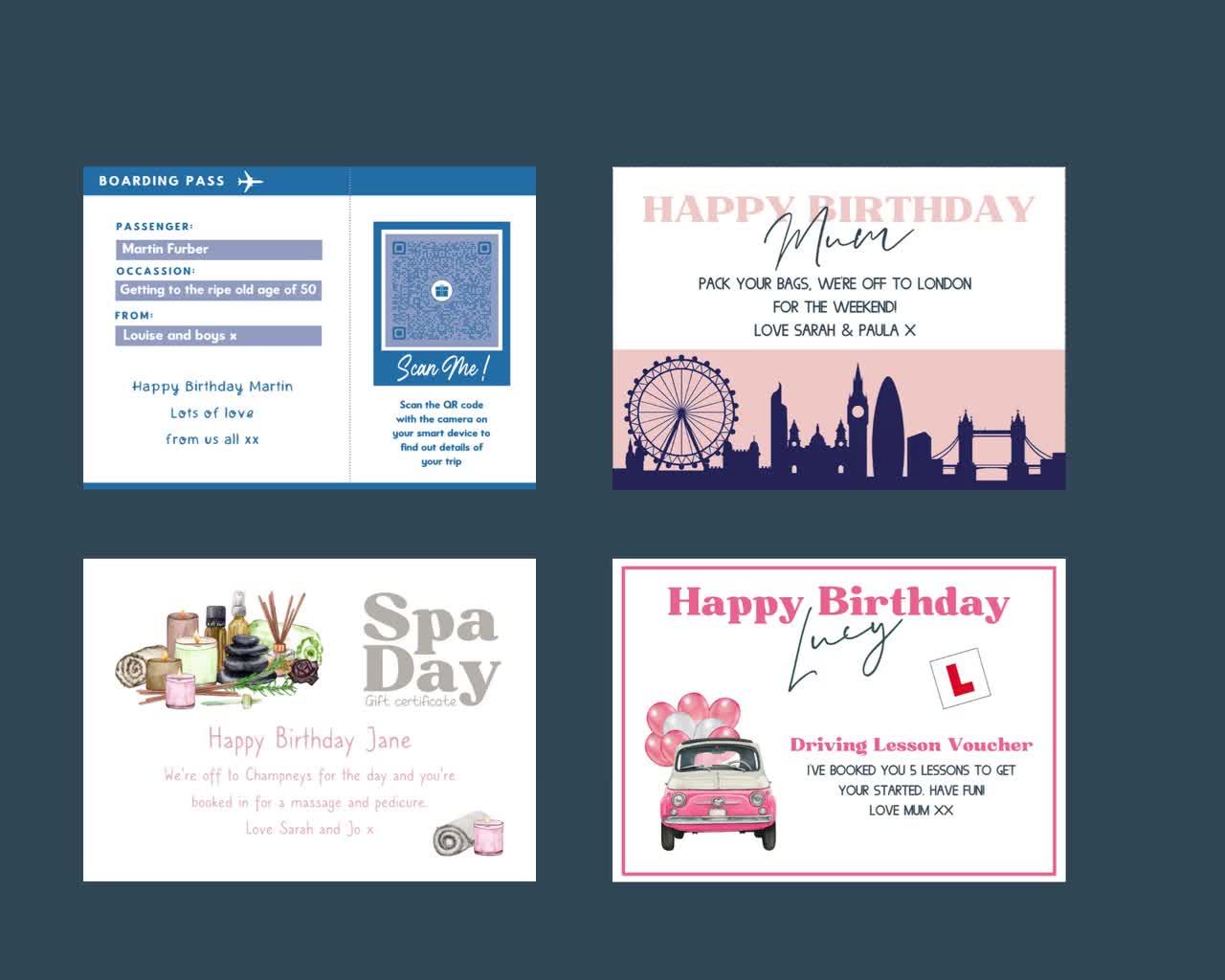 Spa day gift card, gift certificate template printable, spa treatment  coupon, birthday voucher, anniversary gift for wife, best seller