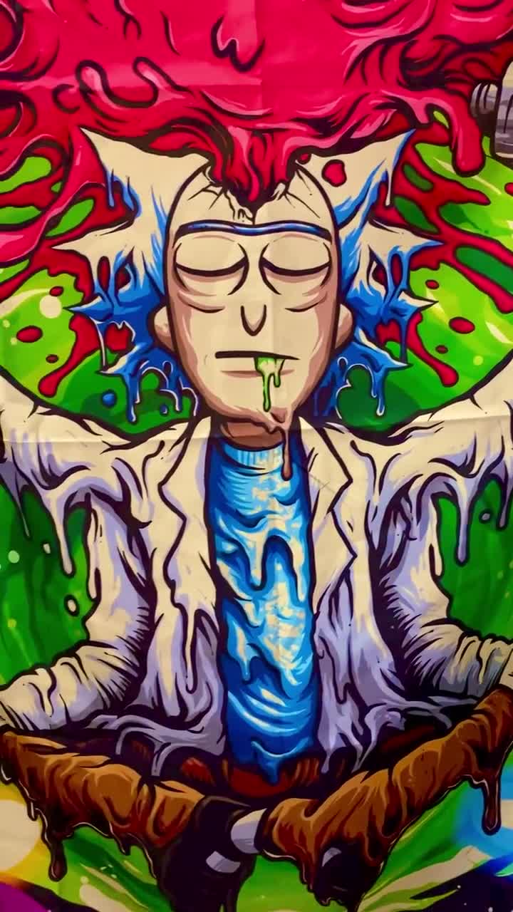 Rick And Morty Psychedelic Tapestry, Rick And Morty Poster, Cool ...