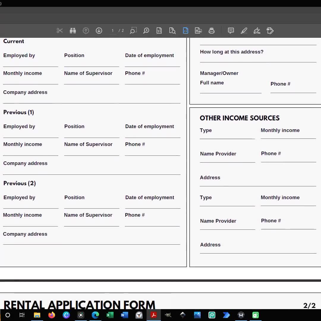 Printable Rental Application Form PDF House Rental Rental - Etsy Printable rental application form pdf house rental rental - etsy