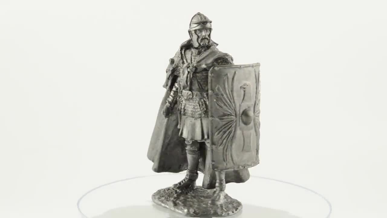 metal sculpture Archer on the battlefield.Tin toy soldier 54mm miniature statue 