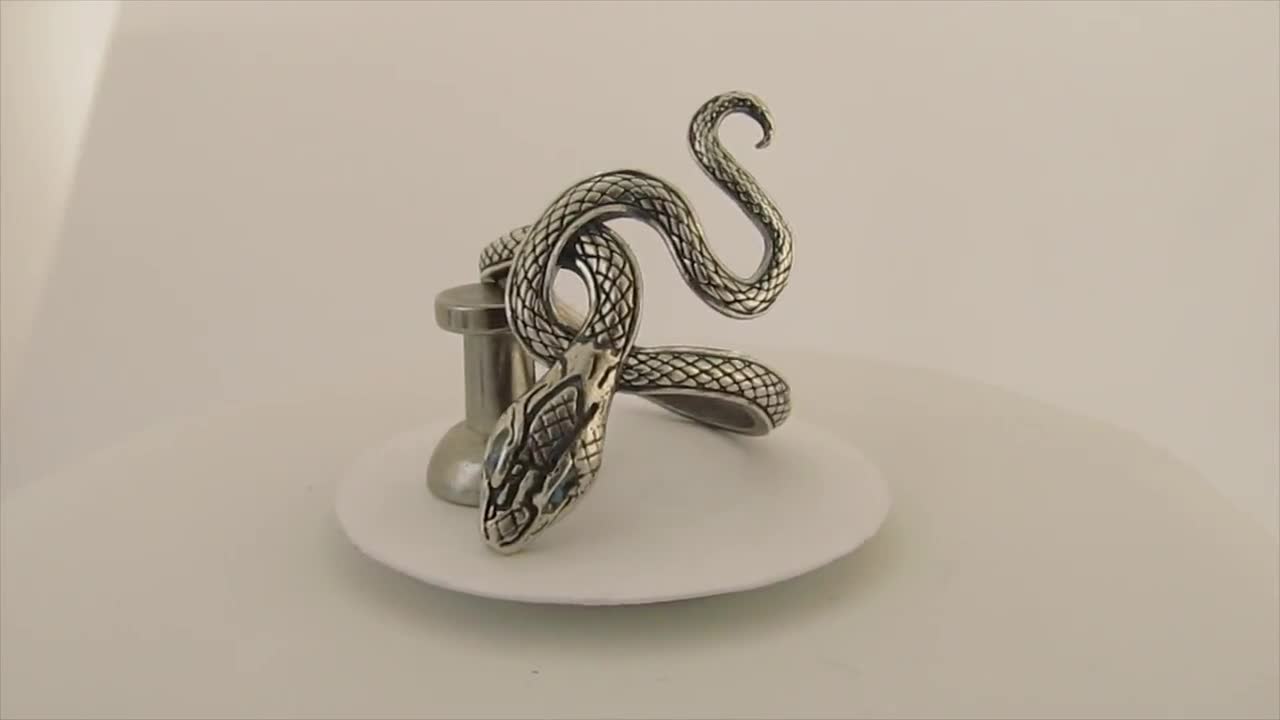 slaap vermomming Waarschijnlijk Covetous Silver Serpent Ring Dark Antiqued Solid Sterling - Etsy