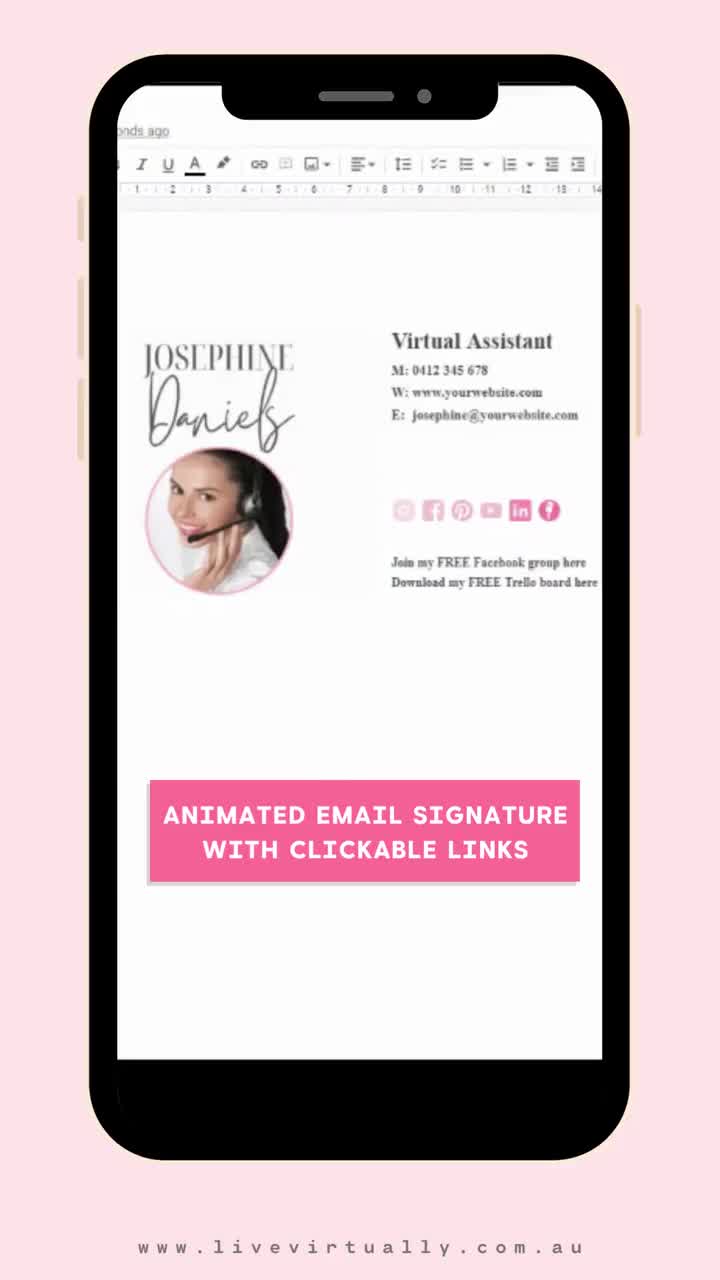 Animated Email Signature Template Kit Email Signature for - Etsy