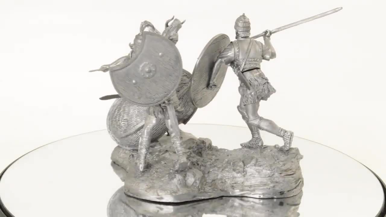 Trojan War metal sculpture Hector 13 BC Tin toy soldier 54mm miniature statue 