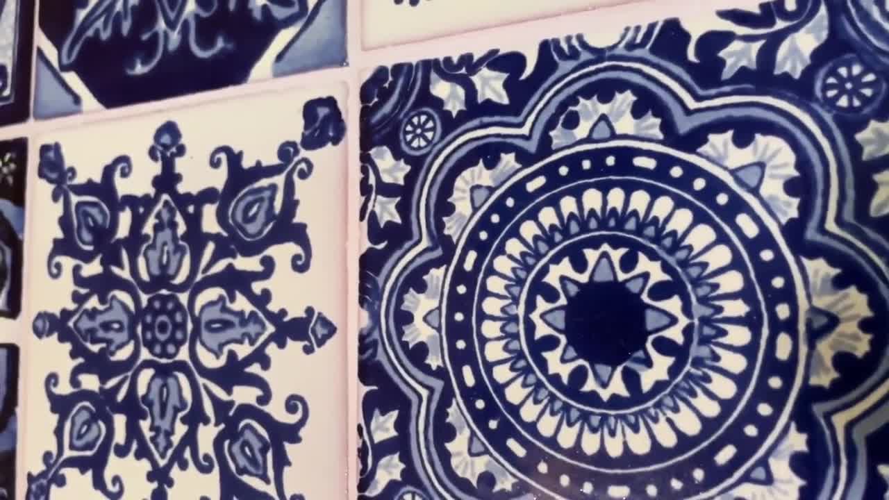 Azulejos Mexicanos Artesanales de Talavera de 5cm Azulejo individual 