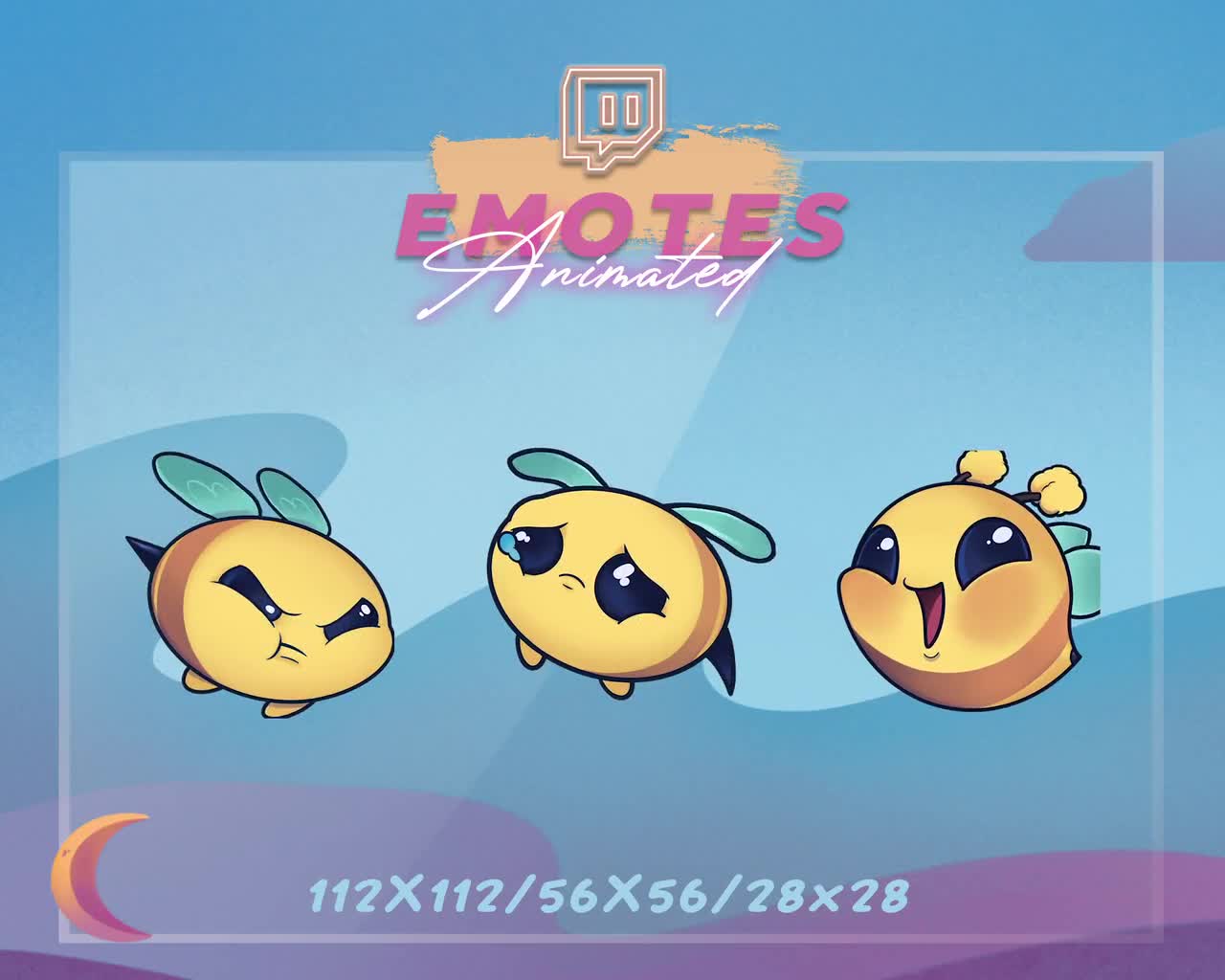 Animated BEE Emote Pack League of Legends Angry Bee Sad - Etsy