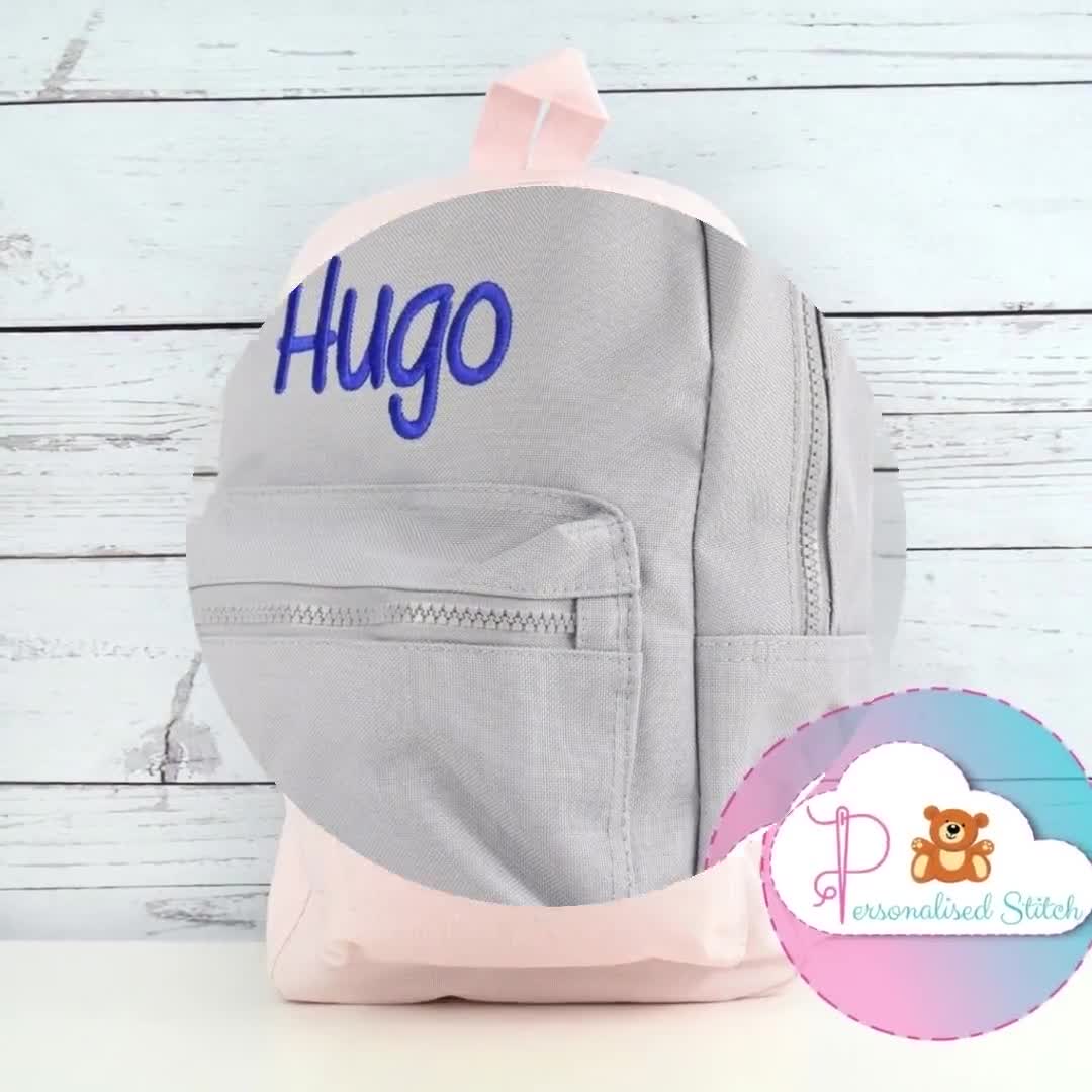 Custom Embroidered With Any Name and Star Personalised Mini Backpack 3 Colours 