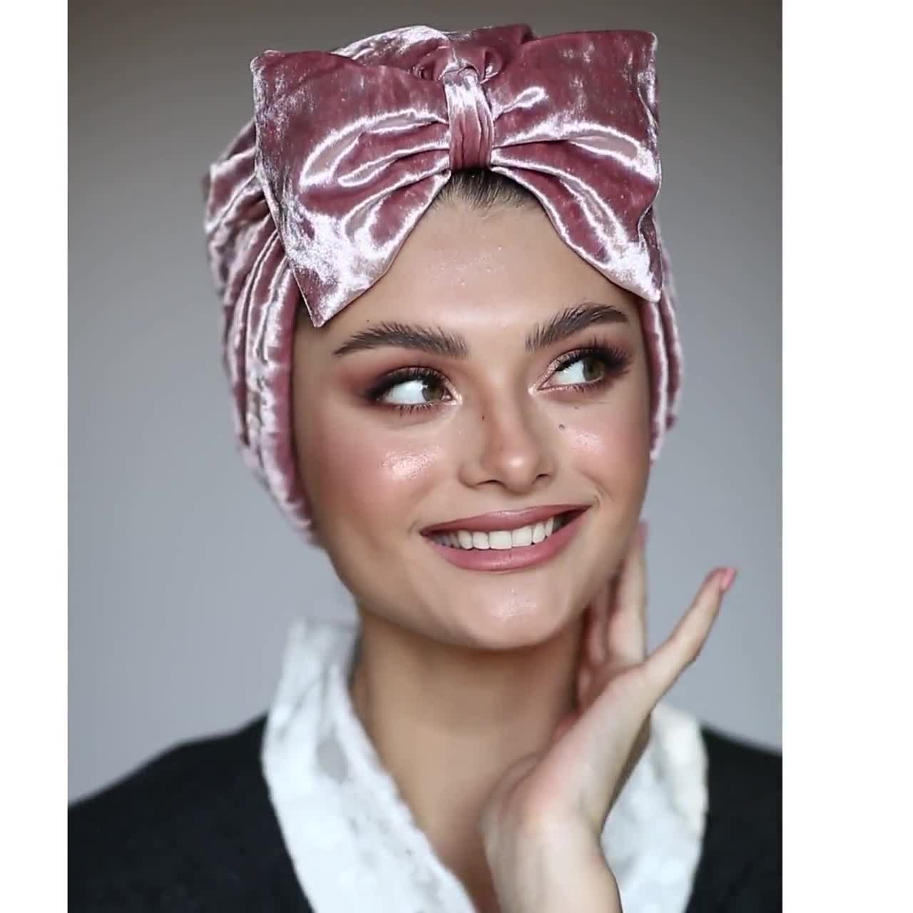 Kopftuch-Hijab Blumen Bandana Yoga Haarreif Knoten Turban Chemomütze Beanie* 