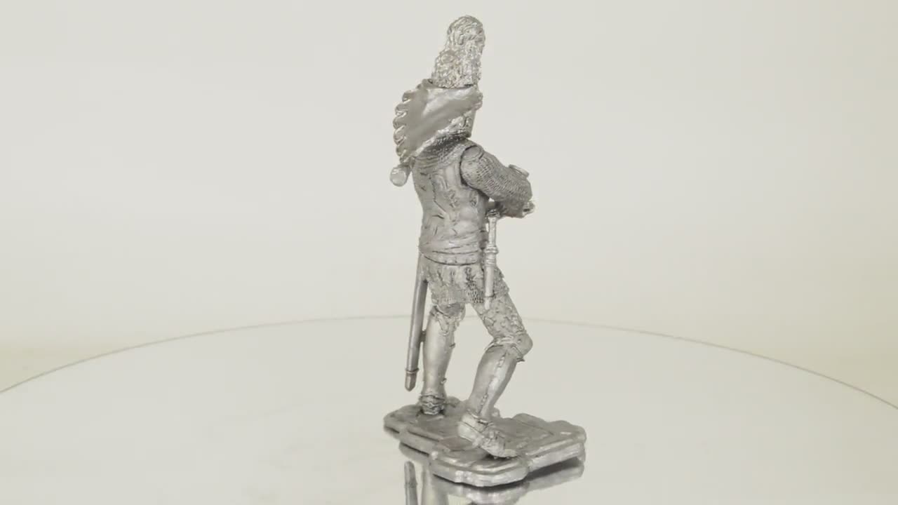 metal sculpture France Louis I 14Cen Tin toy soldiers 54mm miniature figurine 