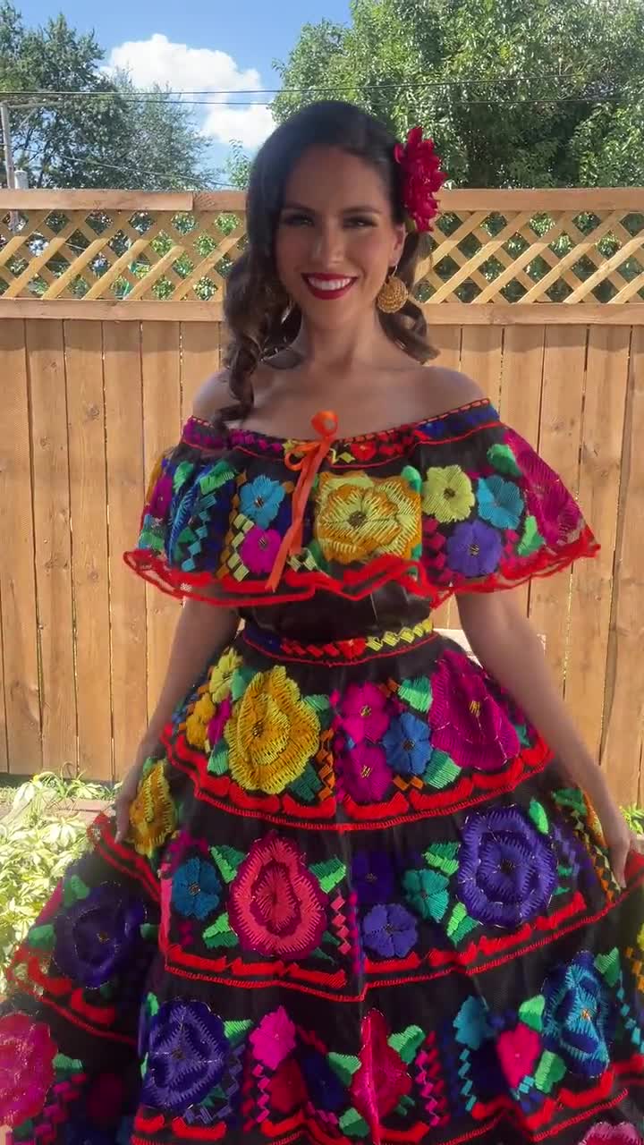 Vestido Strapless Mexicano De 15 Años Bodas Y Eventos México |  