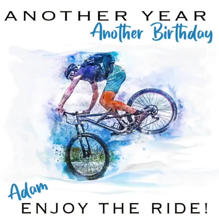 Son Daughter Dad Husband Boyfriend Brother Personalised Cyclist Birthday Card 