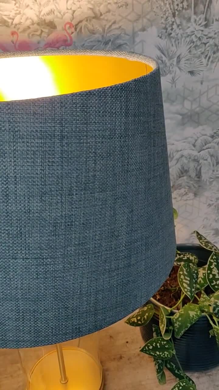 50 cm EXTRA Tall Velvet abat-jour Lightshade Choix De Couleur Métallique Doublure 
