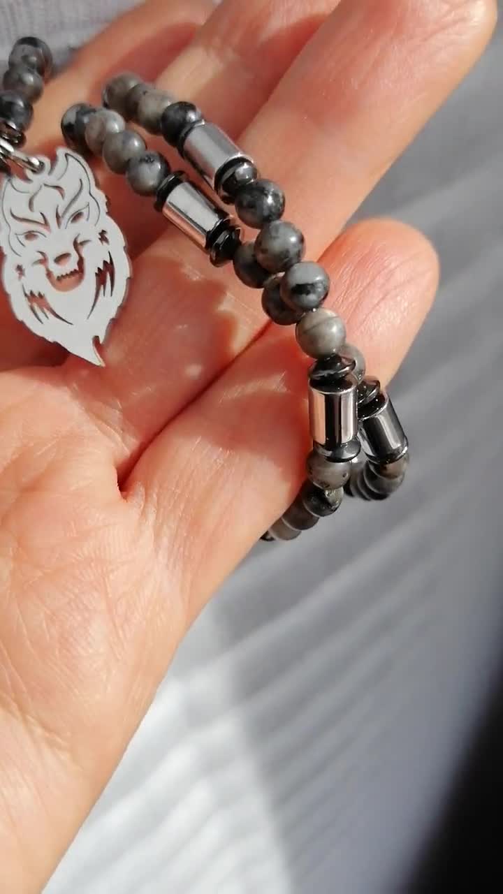Wolf Amulett Holz keltisch neu Halskette Leder Herren schwarz Kette Herrenkette