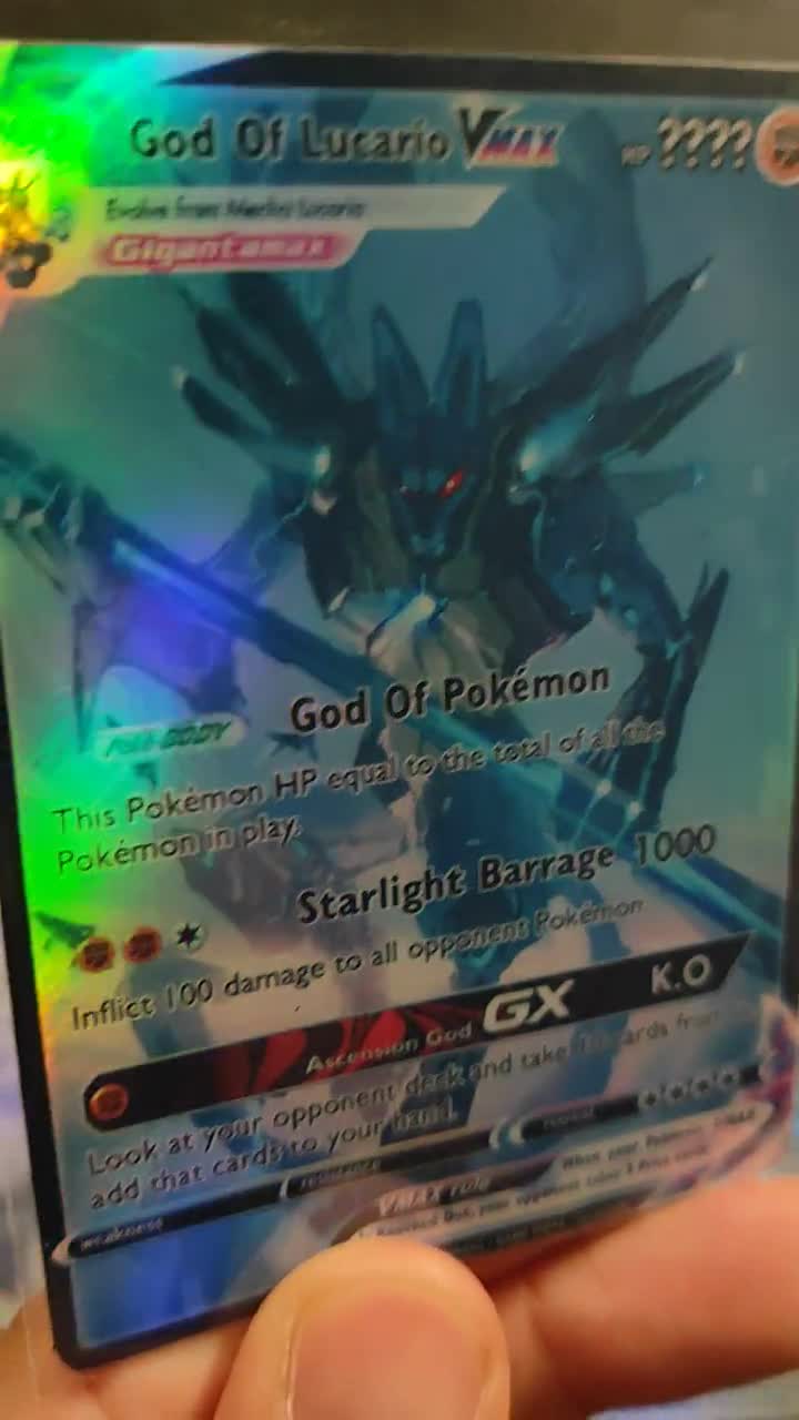GOD of Lucario Gx Gmax Vmax Gigantamax Ex Pokemon Card - Etsy