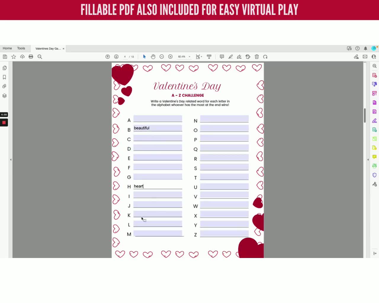 18 Valentine's Day Games for Kids for Couples for Work - Etsy Finland