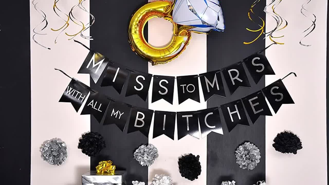 Miss to Mrs Classy & Sassy Bachelorette Black Silver Party - Etsy Norway