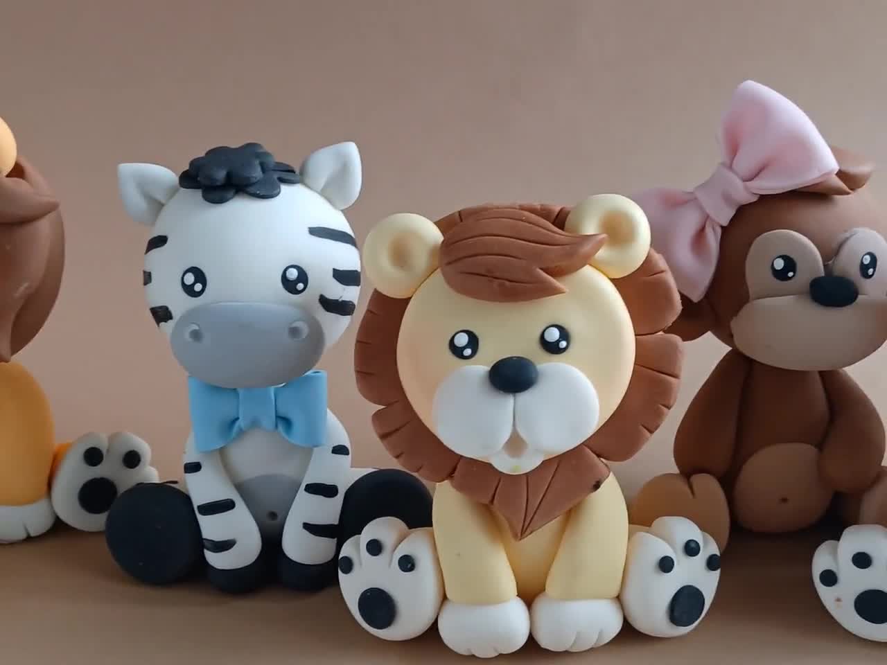 Safari Animals Cake Toppers VIDEO Tutorial With Templates - Etsy Israel