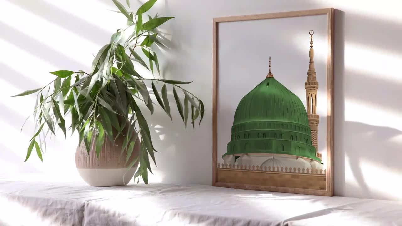 Digital Painting Illustration Masjid An-nabawi Medina - Etsy