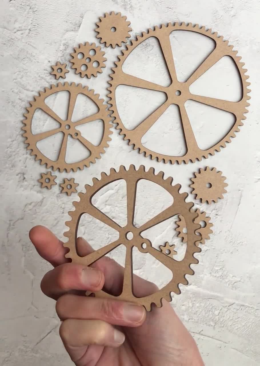 4 x Steampunk Cogs Gears Wheel Laser Cut Decorative Accessory 100mm x 3mm COG3