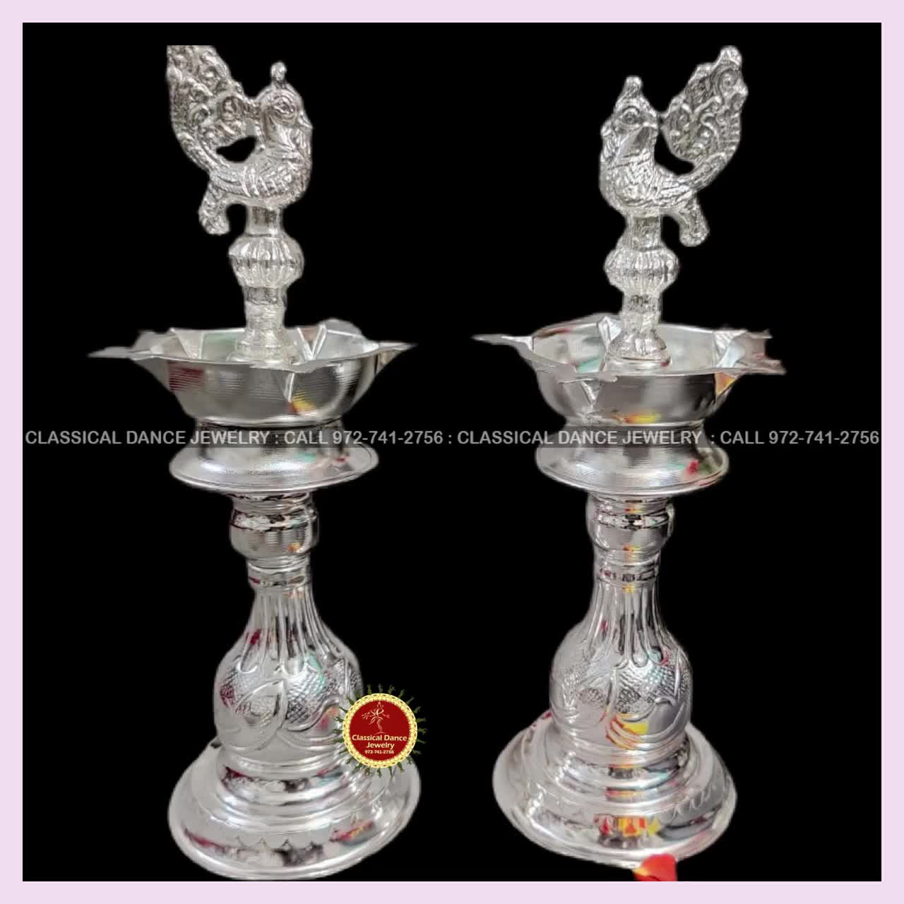 long silver deepam