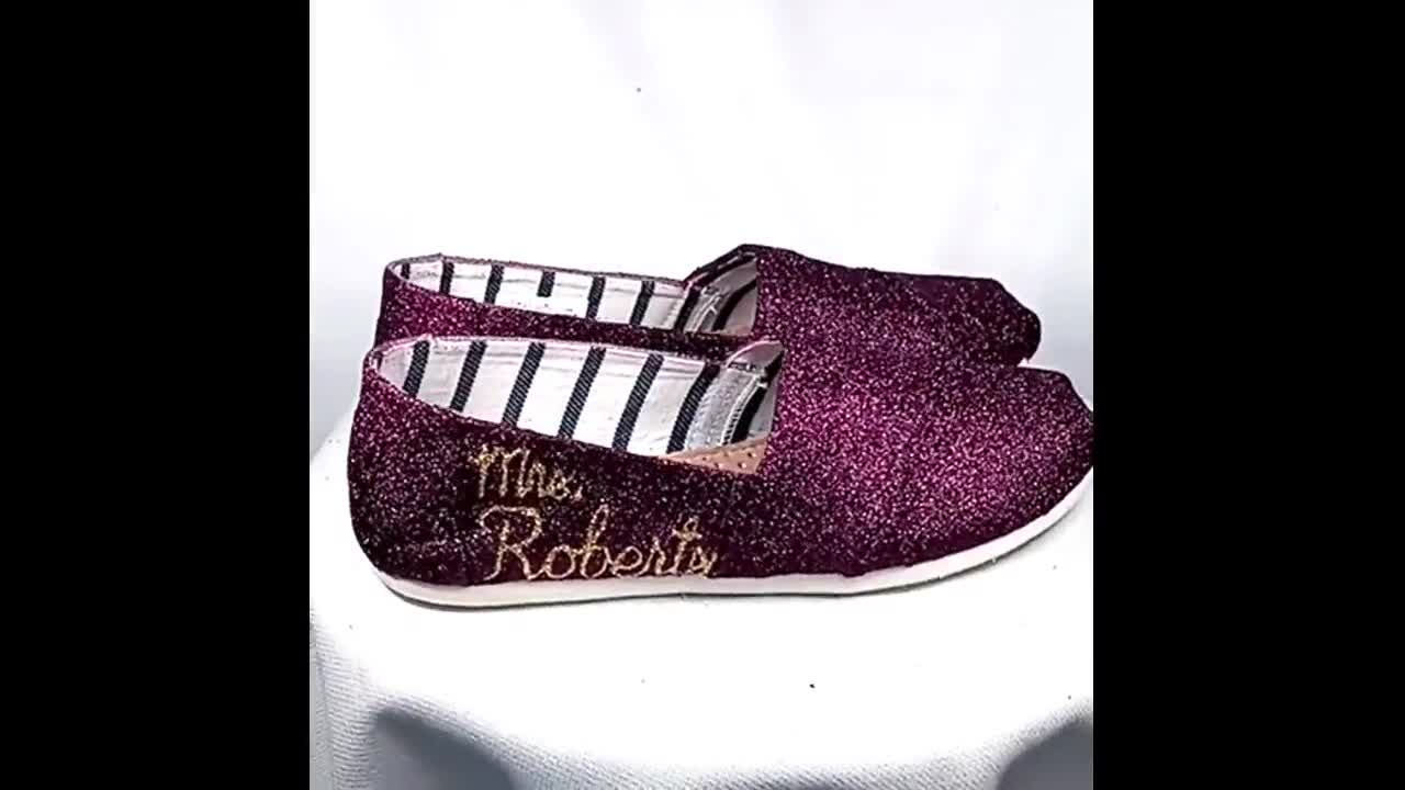 Glitter Toms / Wine Glitter Toms 