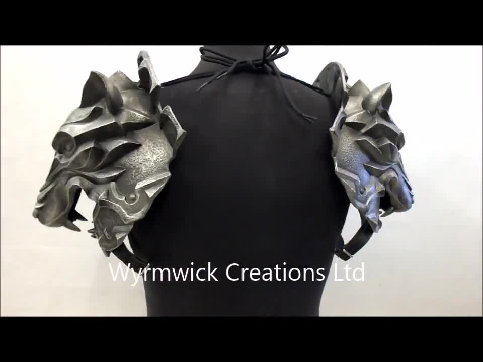 Larp Armor Kleding Gender-neutrale kleding volwassenen Pakken Wolf Hoofd pauldrons 