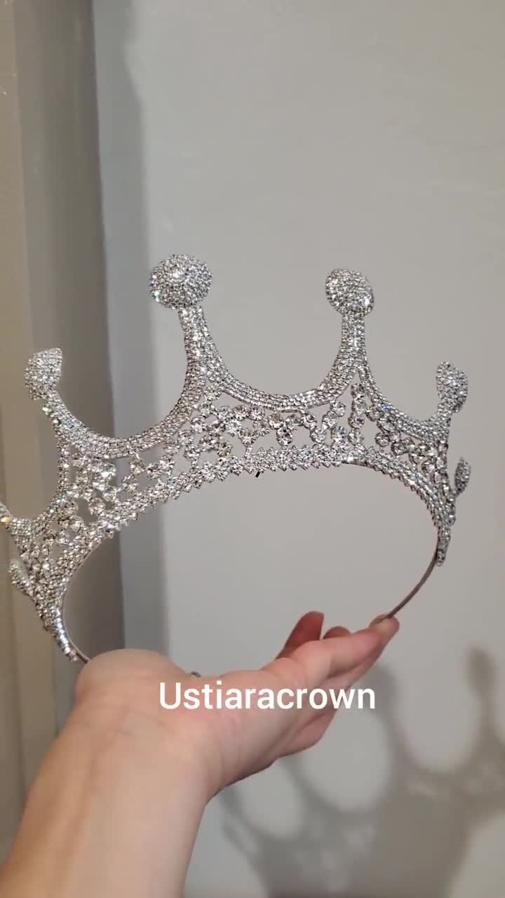 Verkiezing CZ Bruiloft hoofddeksel ELLA-MAY Swarovski tiara Trouwen Accessoires Haaraccessoires Kransen & Tiaras bruidskroon zilver kristallen 