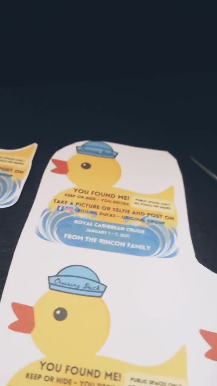Cruising Ducks Tag Printable Digital Download Carnival Duck - Etsy