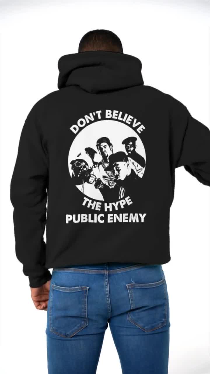 Kleding Gender-neutrale kleding volwassenen Hoodies & Sweatshirts Hoodies Vintage Public Enemy Hoodie Fleece 90s Merch geborduurd 1/4 Zip Hip Hop Rap 90s 