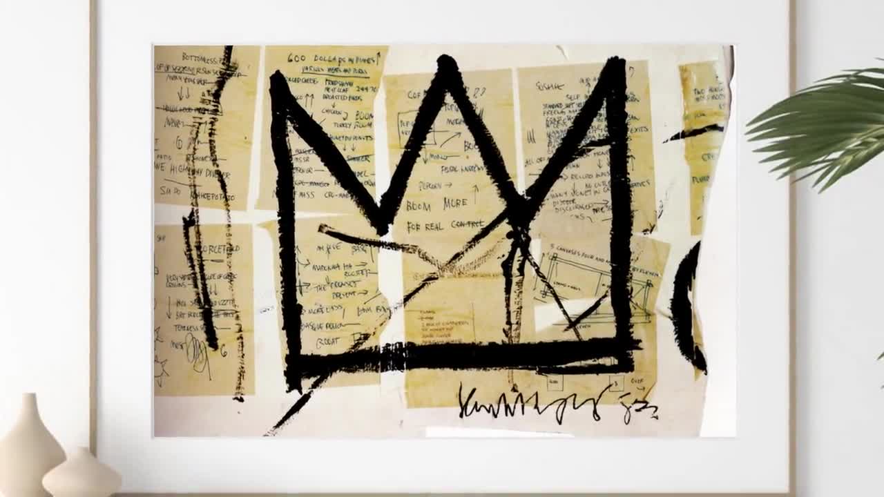 Basquiat Crown Basquiat Printable Basquiat Wall Art Etsy 日本 Basquiat Crown Basquiat Printable Basquiat Wall Art Etsy 日本