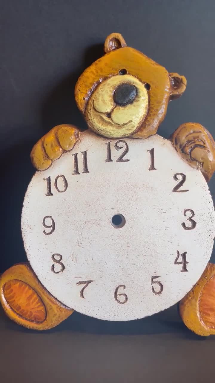TEDDY BEAR  WALL CLOCK with mechanism special offer 