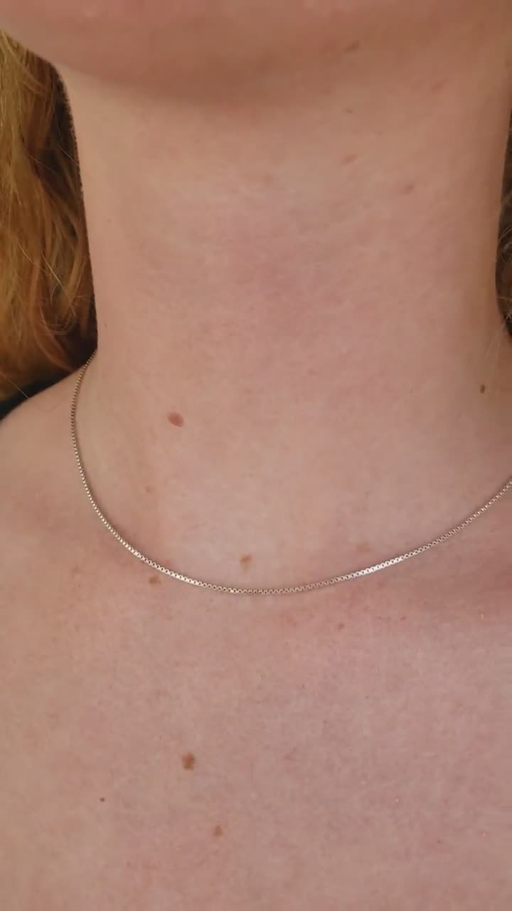 CHOOSE YOUR CLASP Sterling Silver 1mm Box Chain Necklace 