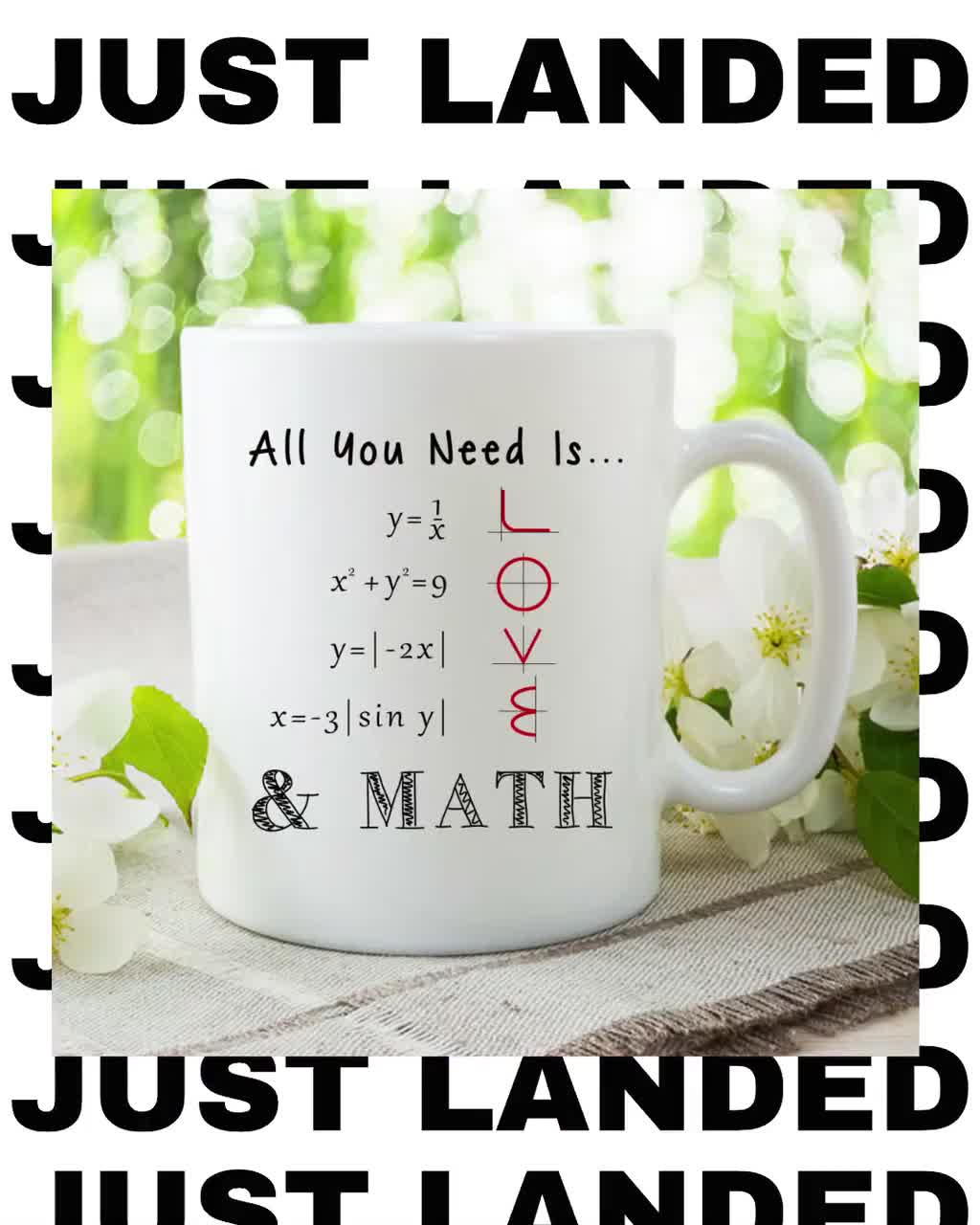 I Love Maths Mug and Coaster by Inky Penguin 